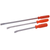 3 Piece Florescent Orange Handled Pry Bar Set with Nickel Plated Blades