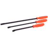 3 Piece Florescent Orange Handled Pry Bar Set with Black Oxide Blades