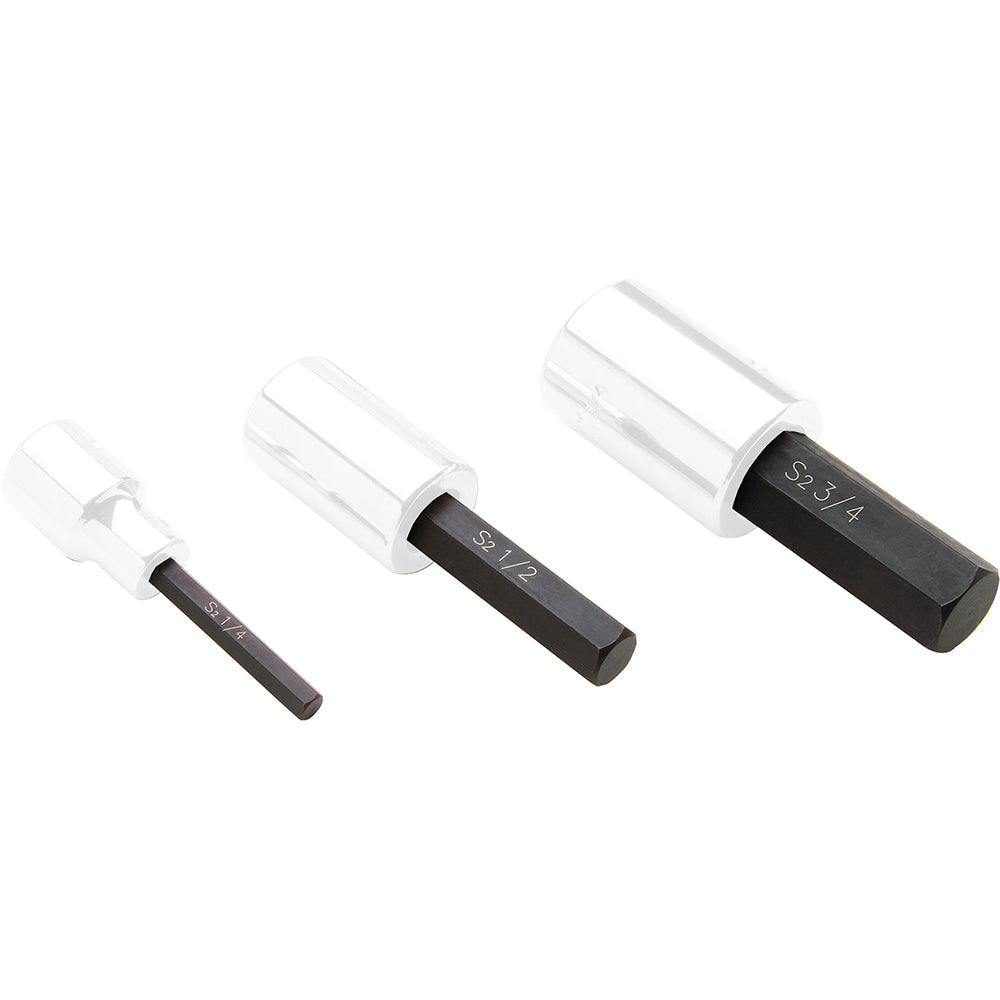 Replacement Bits for 1/2" Drive Hex Head Sockets - Standard Length