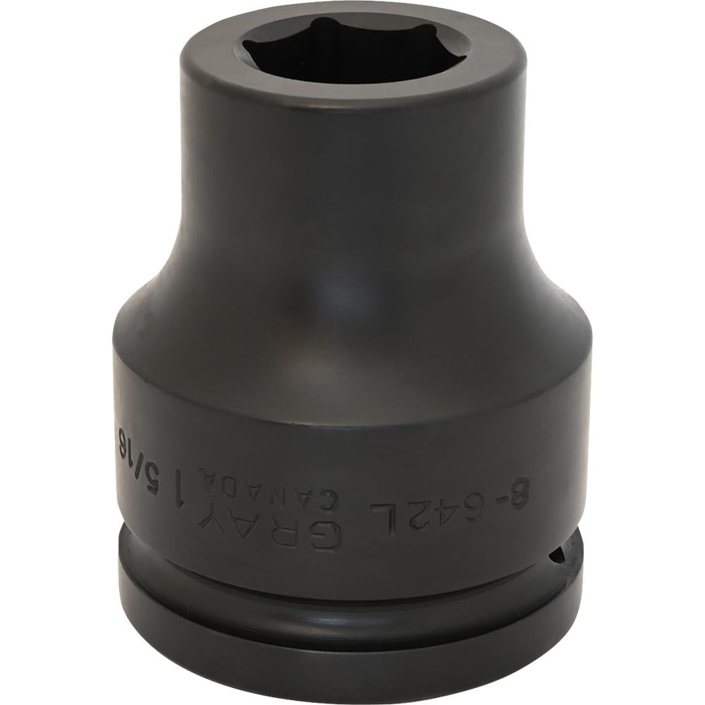 1-1/2" Drive 6 Point Deep Length Sockets - Impact Black Industrial Finish