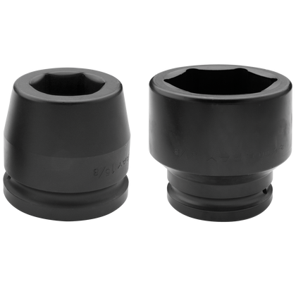 1 drive 6 point standard length sockets impact black industrial finish