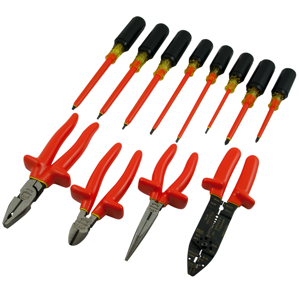 Insulated 12 Piece Screwdriver/Pliers Set