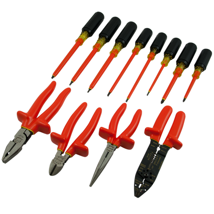 Insulated 12 Piece Screwdriver/Pliers Set