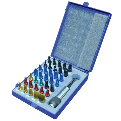 Screwdriver bit set with metal case