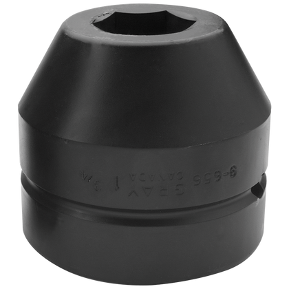 2 6 point standard length sockets impact black industrial finish