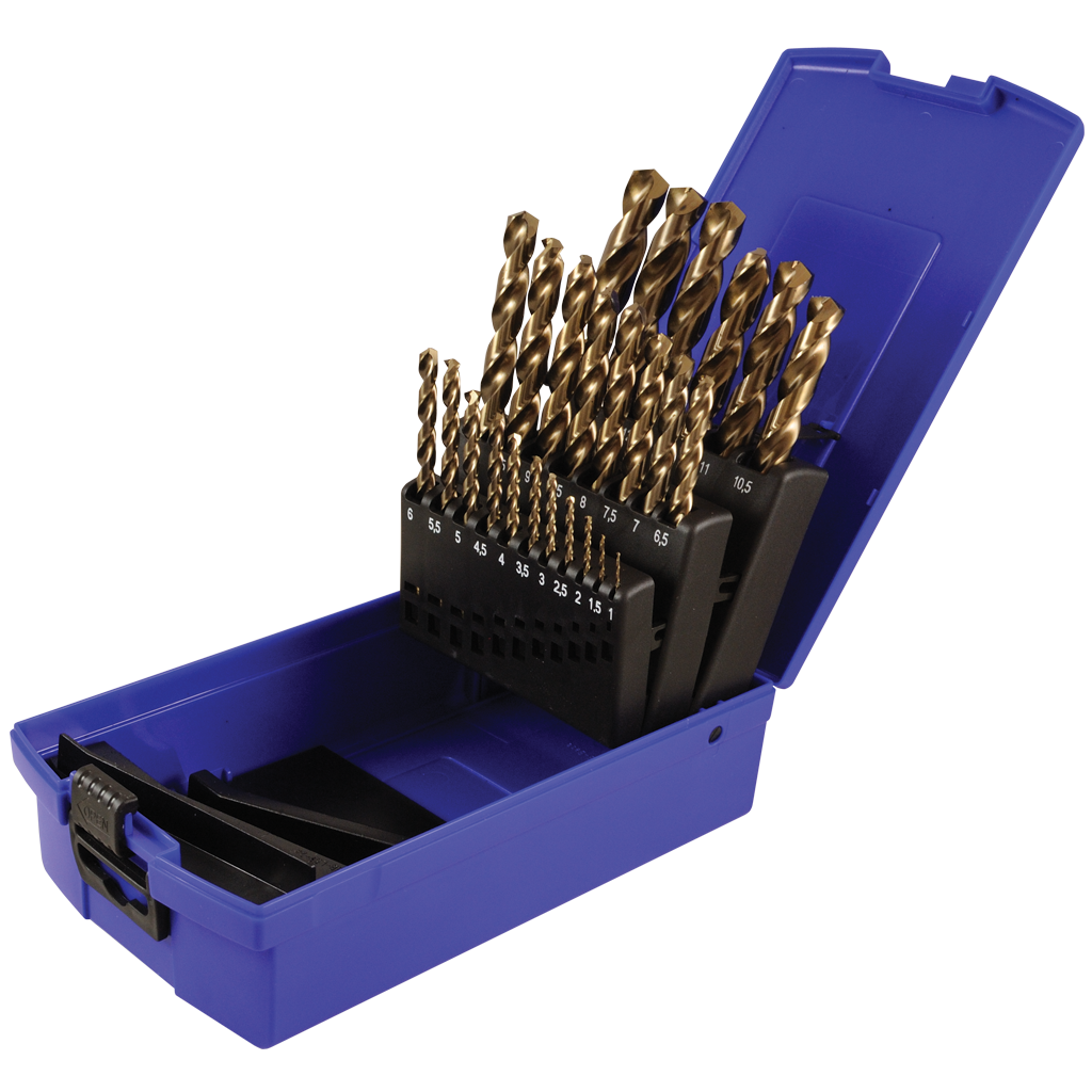 25 Piece Metric Cobalt Drill Bit Set