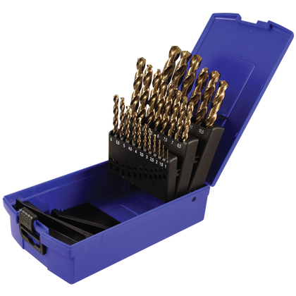 25 piece metric cobalt steel drill bit set