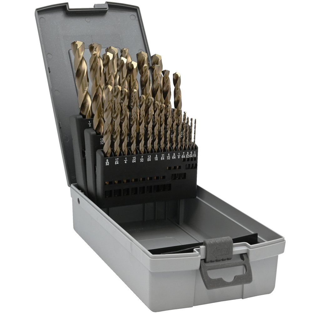 29 Piece SAE Cobalt Drill Bit Set