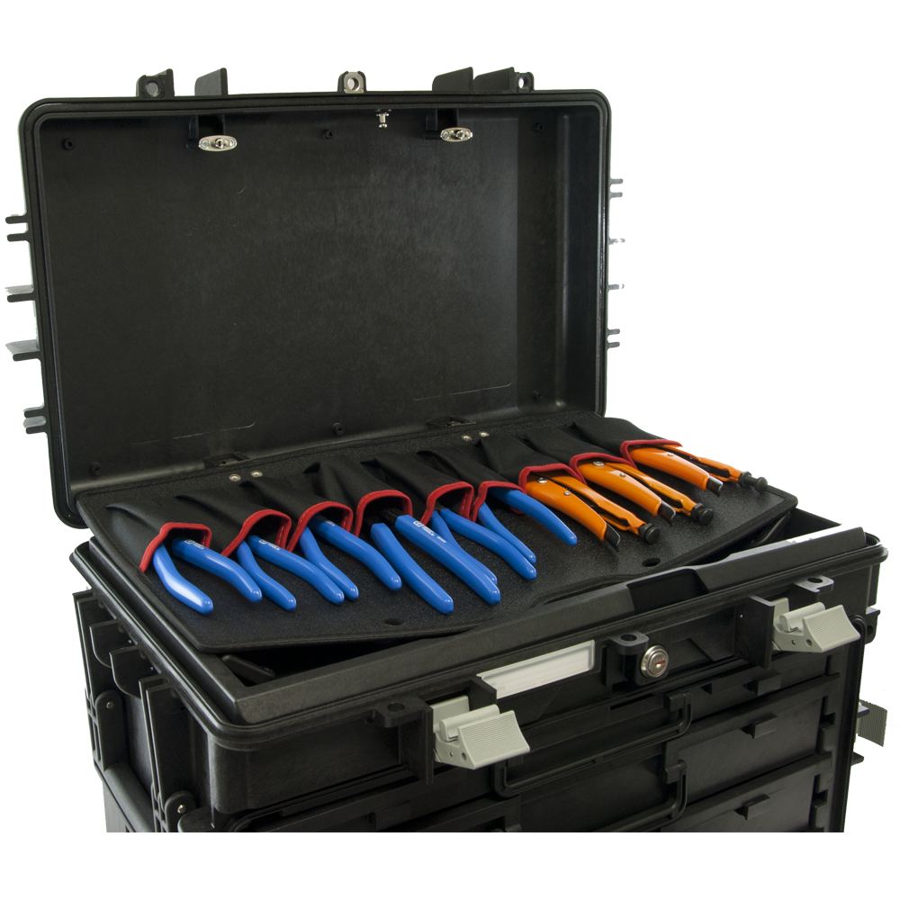 Top Lid Tool Panel For Mobile Tool Chests With 9 Pockets