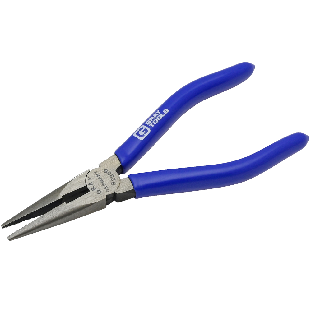 Straight Needle Nose Pliers with Cutter, with Vinyl Grips