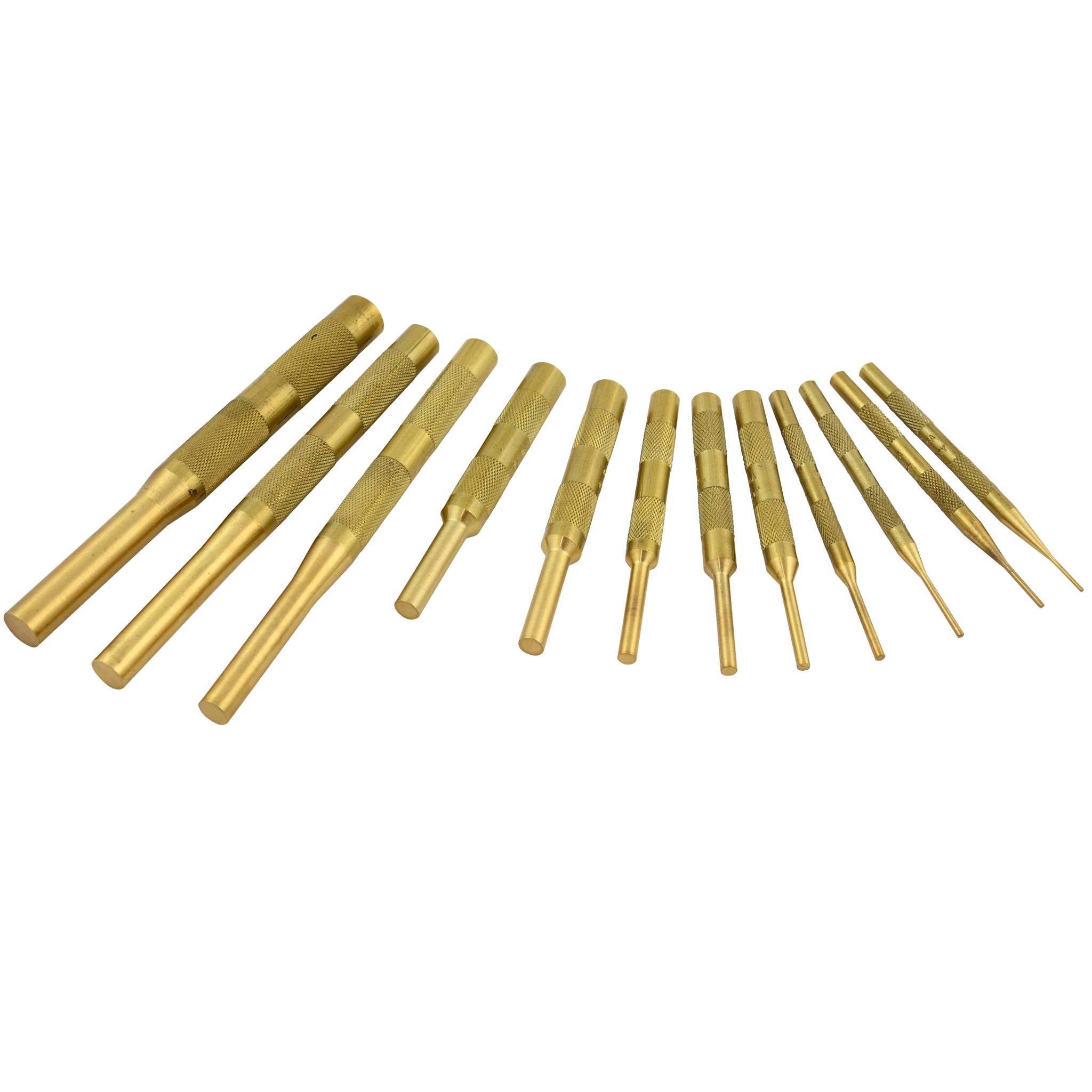12 Piece Brass Pin Punch Set