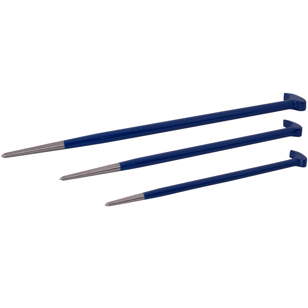 3 Piece Rolling Head Pry Bar Set