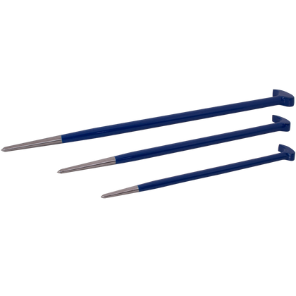 3 piece rolling head pry bar set