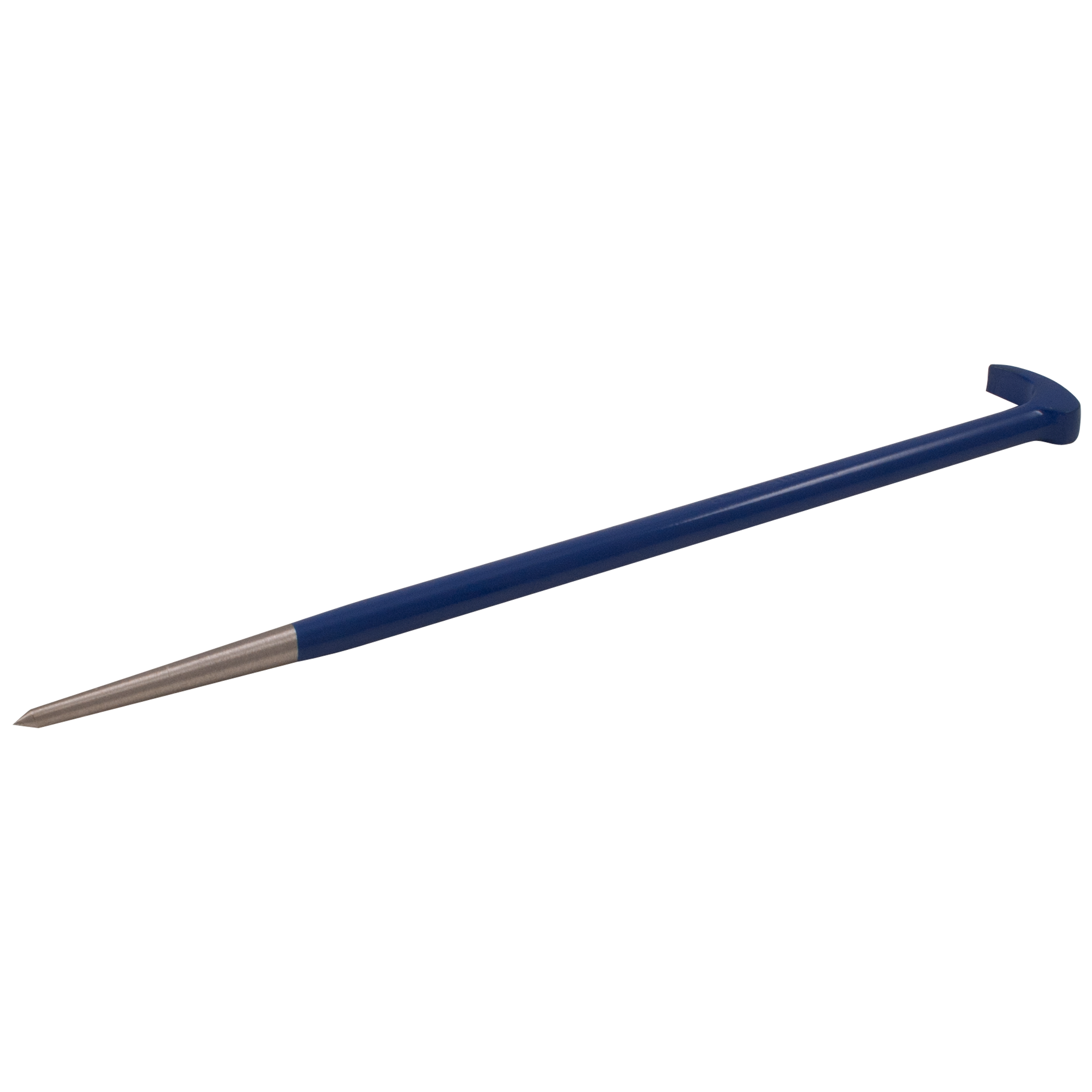 Rolling Head Pry Bars, Round Shank with Polished Point, Royal Blue Paint Finish