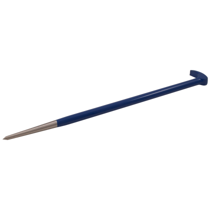 Rolling Head Pry Bars, Round Shank with Polished Point, Royal Blue Paint Finish