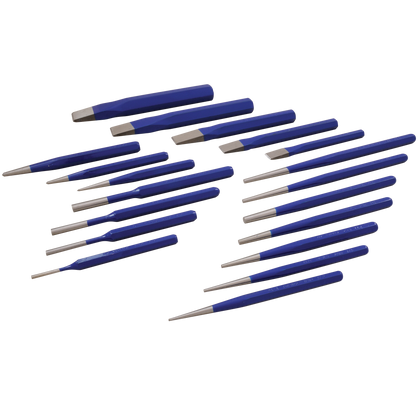 19 piece punch chisel set