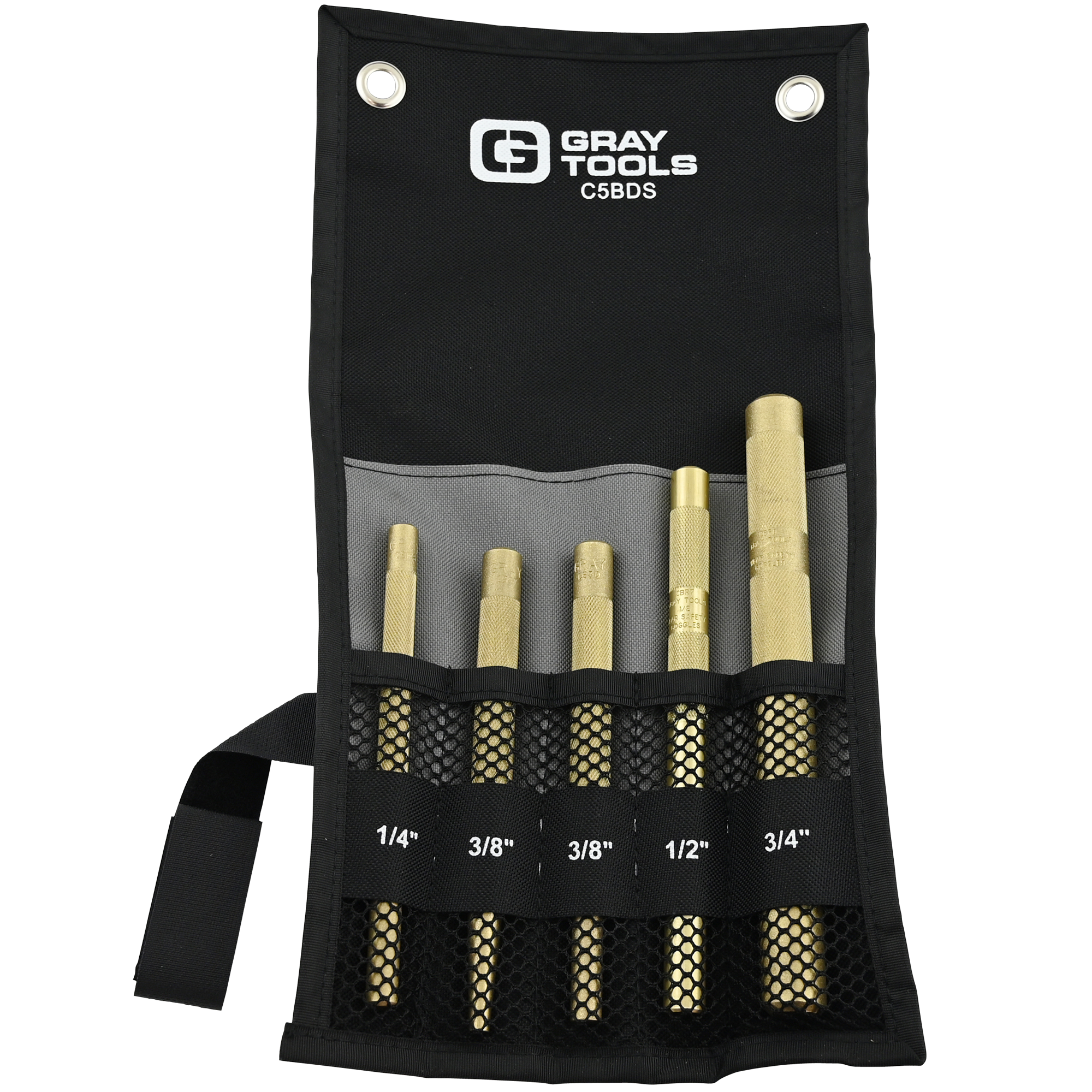 5 Piece Brass Drift Punch Set