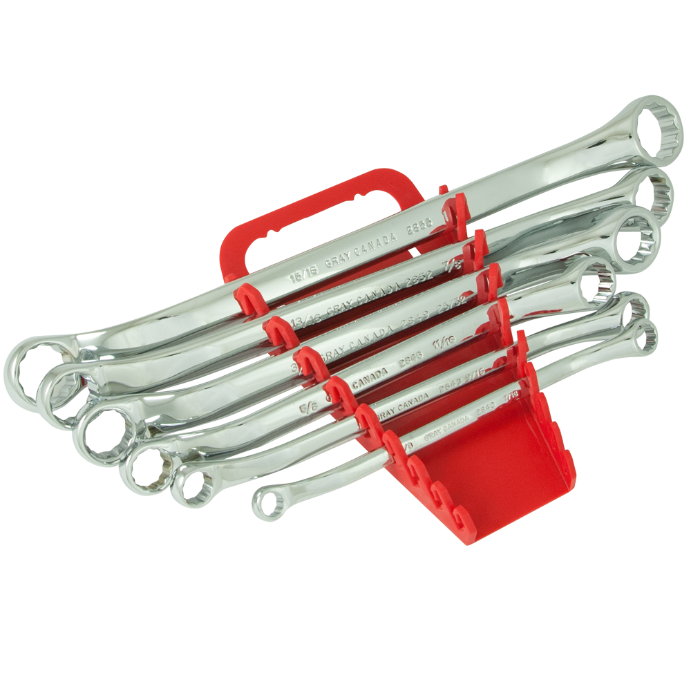 6 Piece SAE Chrome Box End Wrench Set