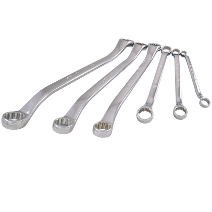 6 piece SAE chrome box end wrench set