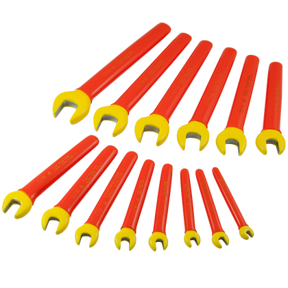 Insulated 14 Piece SAE Open End Wrench Set