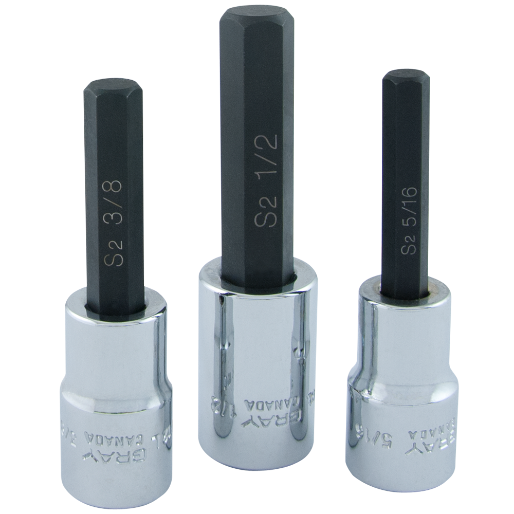 1/2" Dr. 5 Piece Hex Head SAE Socket Set