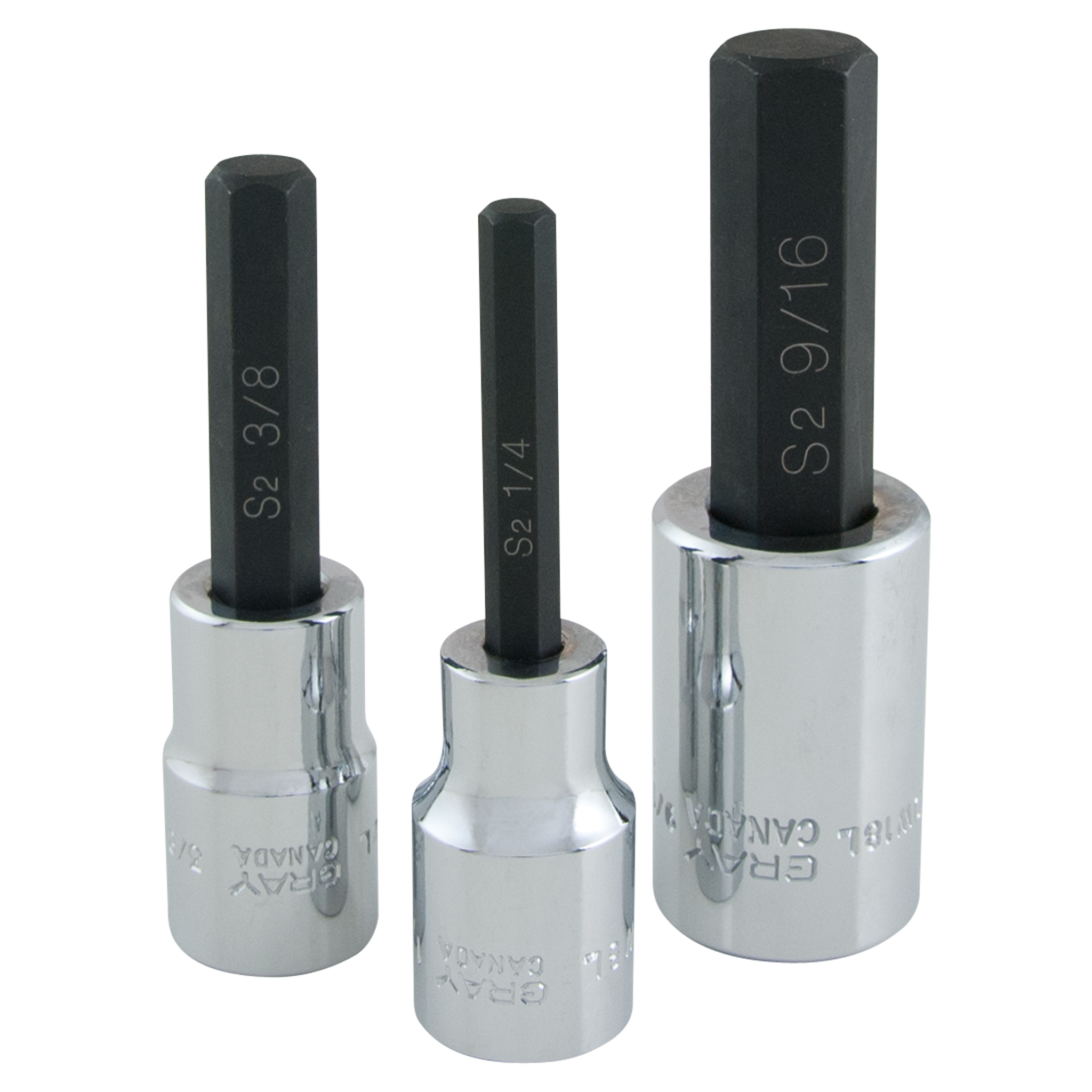 1/2" Dr. 6 Piece Hex Head SAE Socket Set