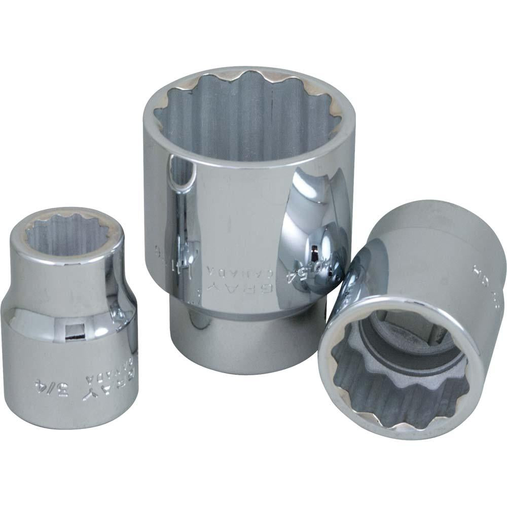 3/4" Drive 12 Point Standard Length Sockets