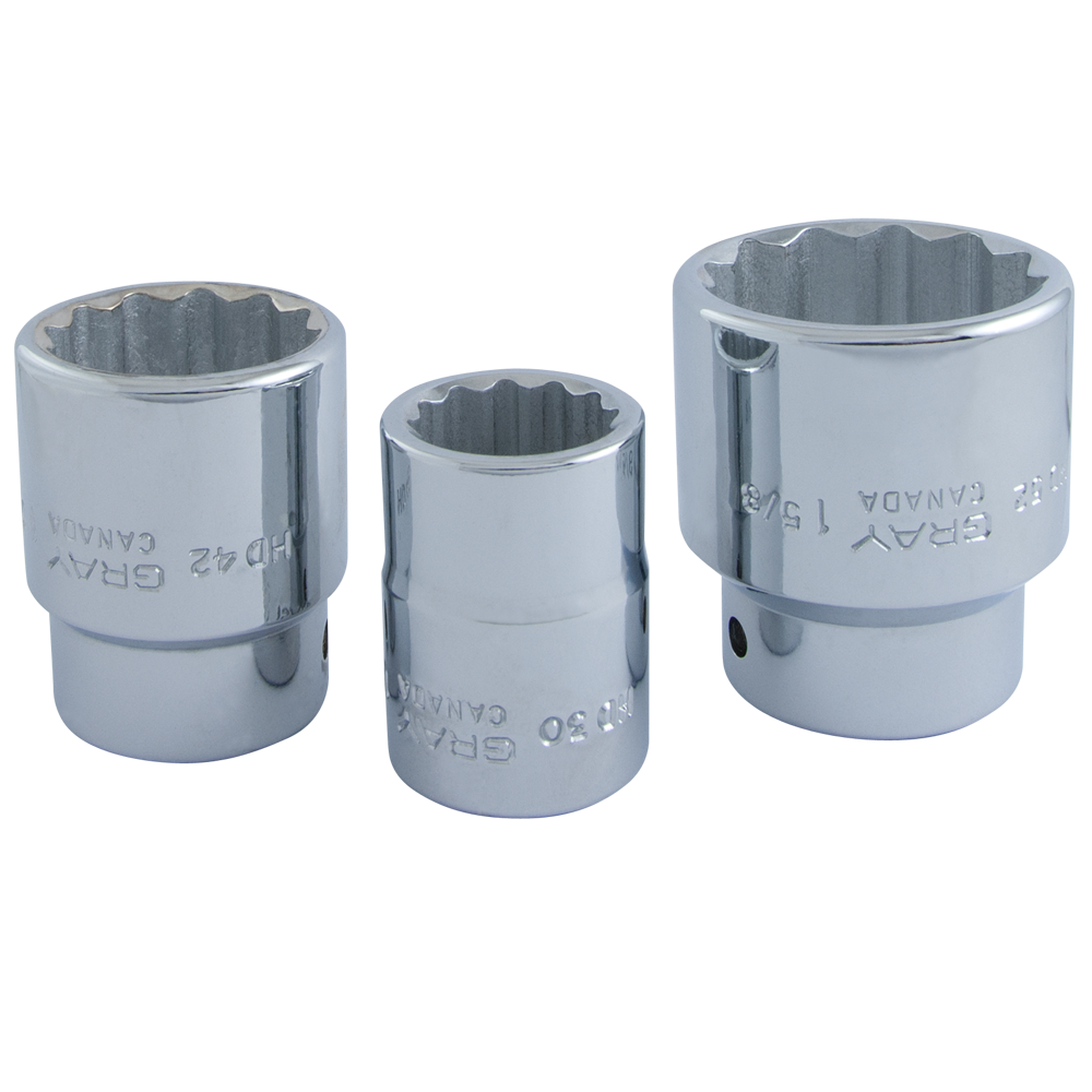 3/4" Dr. 10 Piece 12 Point Standard SAE Socket Set