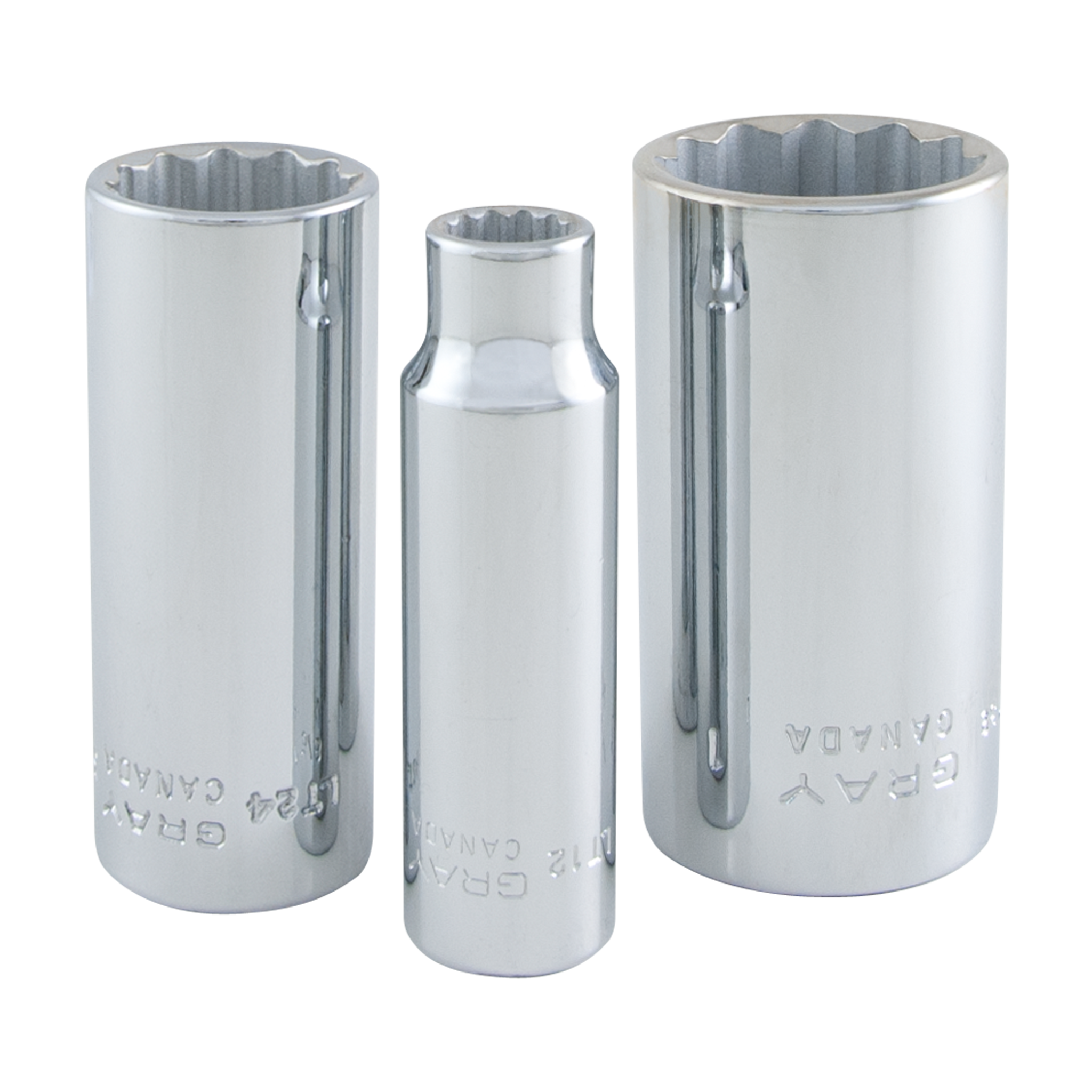 3/8" Dr. 11 Piece 12 Point Deep SAE Socket Set