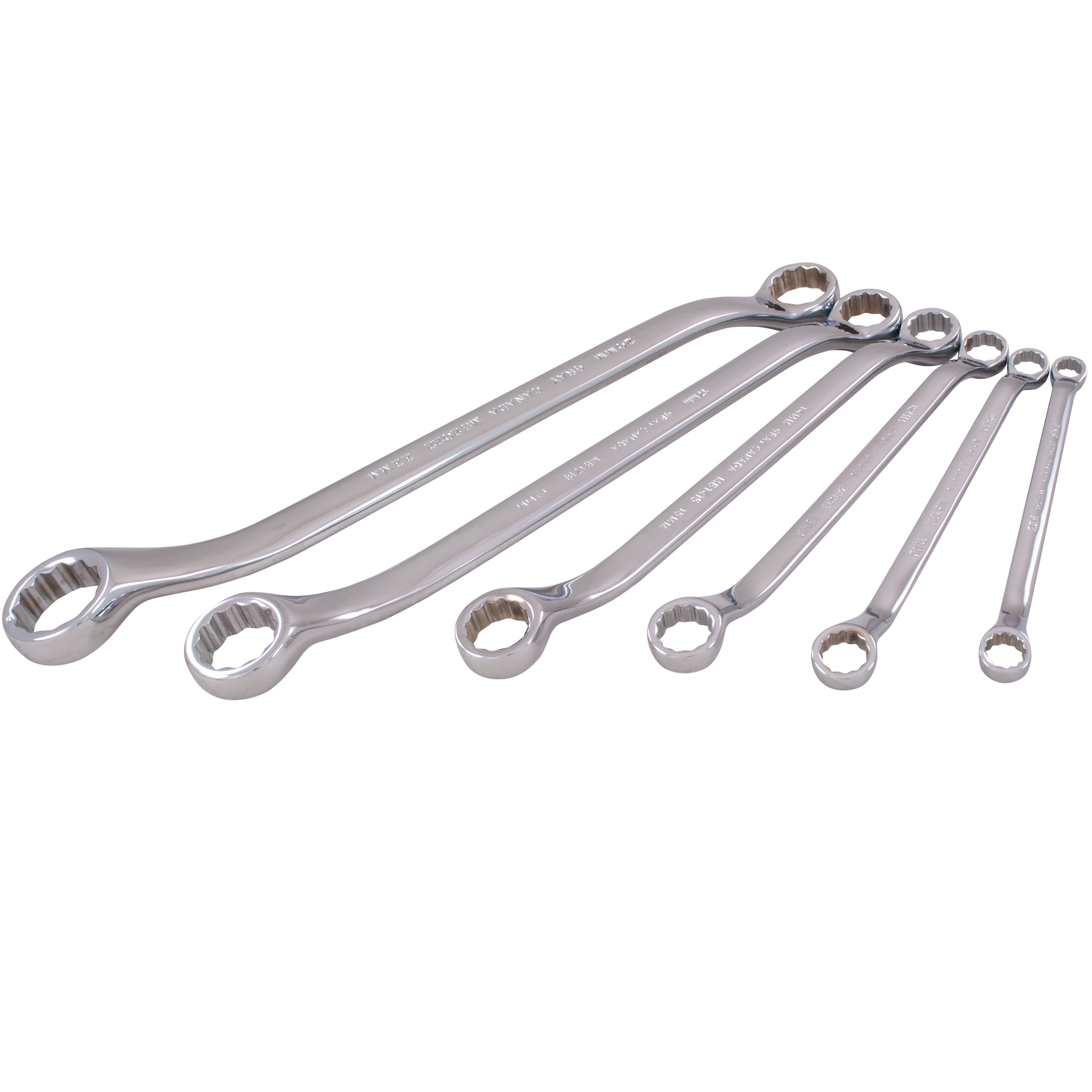 6 Piece Metric Chrome Box End Wrench Set