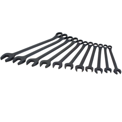 11 piece 12 point metric black combination wrench set