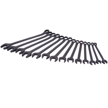 14 piece 12 point metric black combination wrench set
