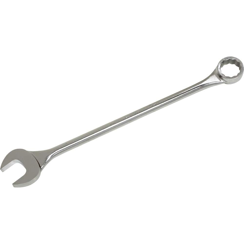 12 Point Metric Round Shank Combination Wrenches - 15° Offset - Satin Chrome Finish
