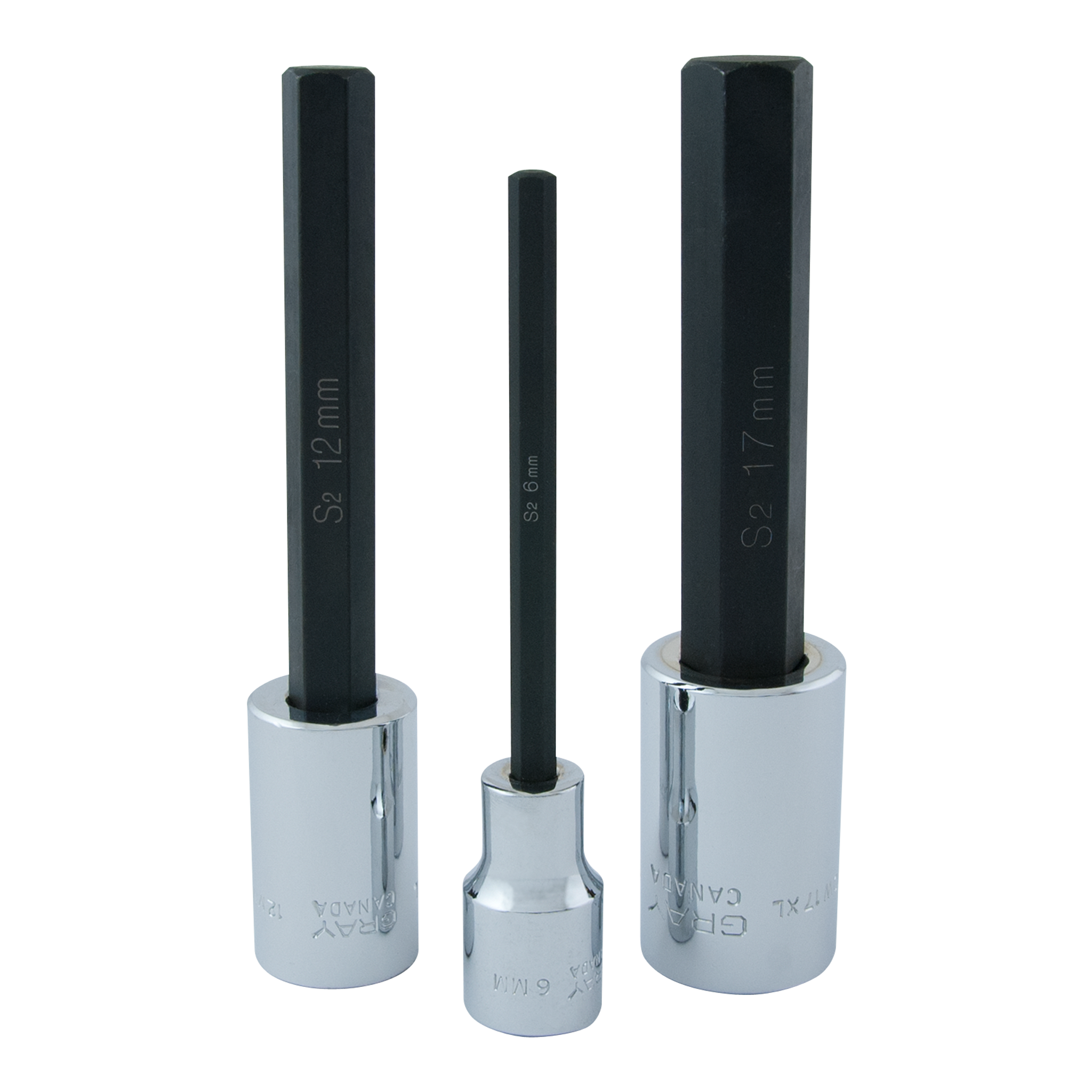 1/2" Dr. 7 Piece Extra Long - Metric Hex Head Socket Set