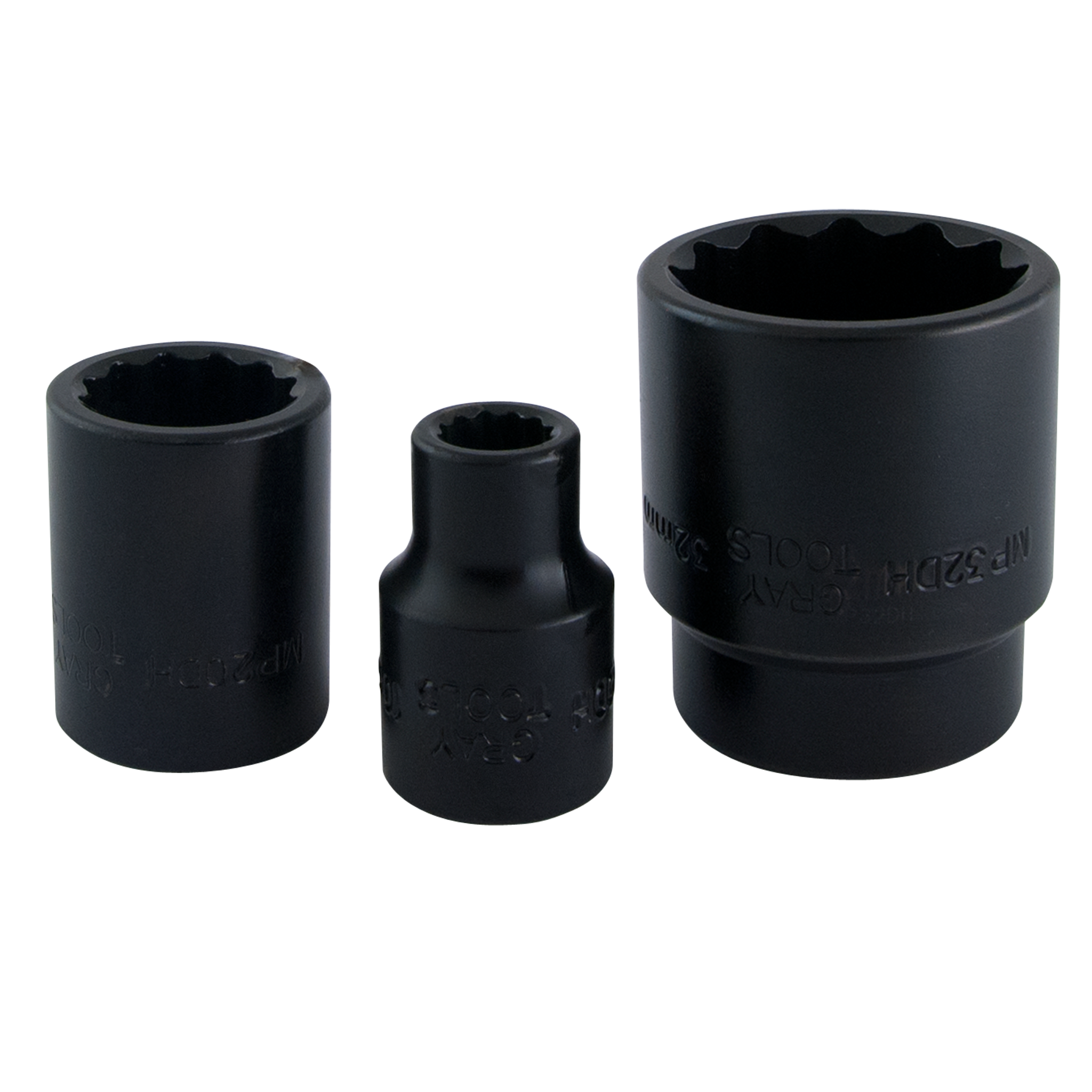 1/2" Dr. 17 Piece 12 Point Standard Metric Impact Socket Set