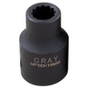 1/2" Drive 12 Point Metric Standard Length Sockets - Impact Black Industrial Finish