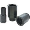 3/4" Drive 6 Point Metric Deep Length Sockets - Impact Black Industrial Finish