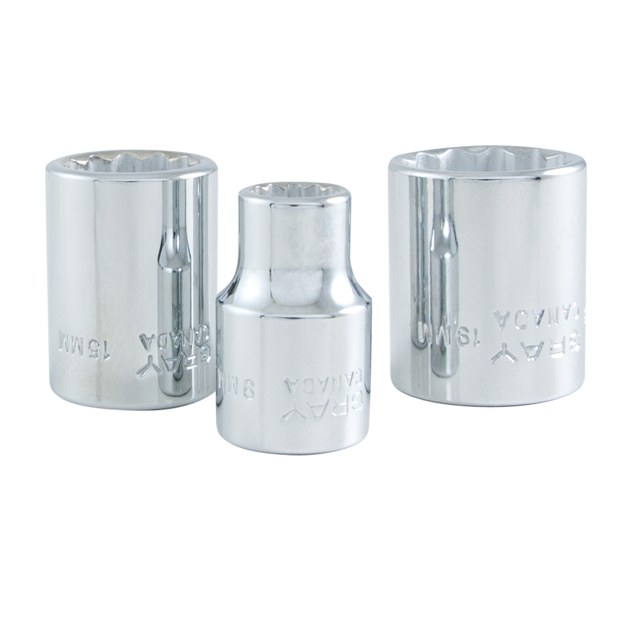 3/8" Dr. 11 Piece 12 Point Standard Metric Socket Set