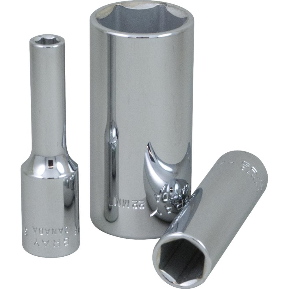 3/8" Drive 6 Point Metric Deep Length Sockets