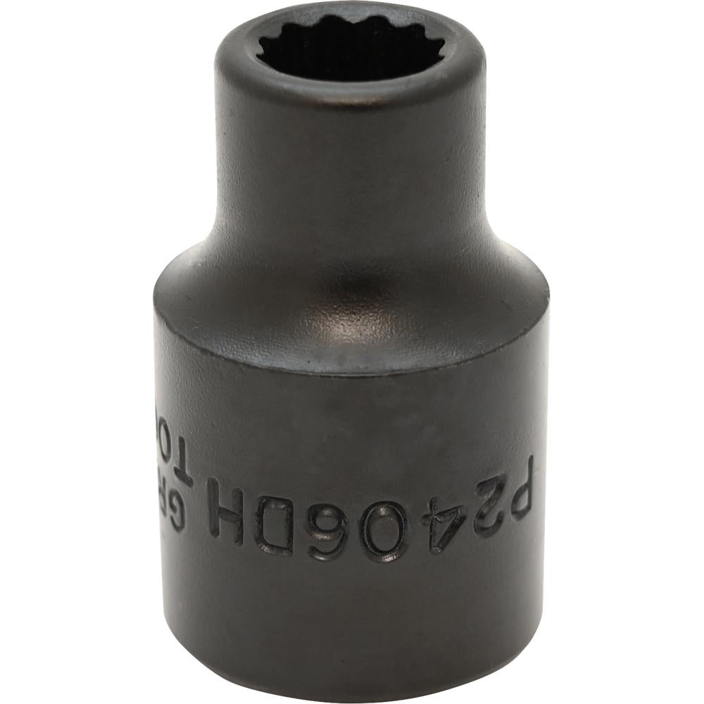 1/2" Drive 12 Point Standard Length Sockets - Impact Black Industrial Finish