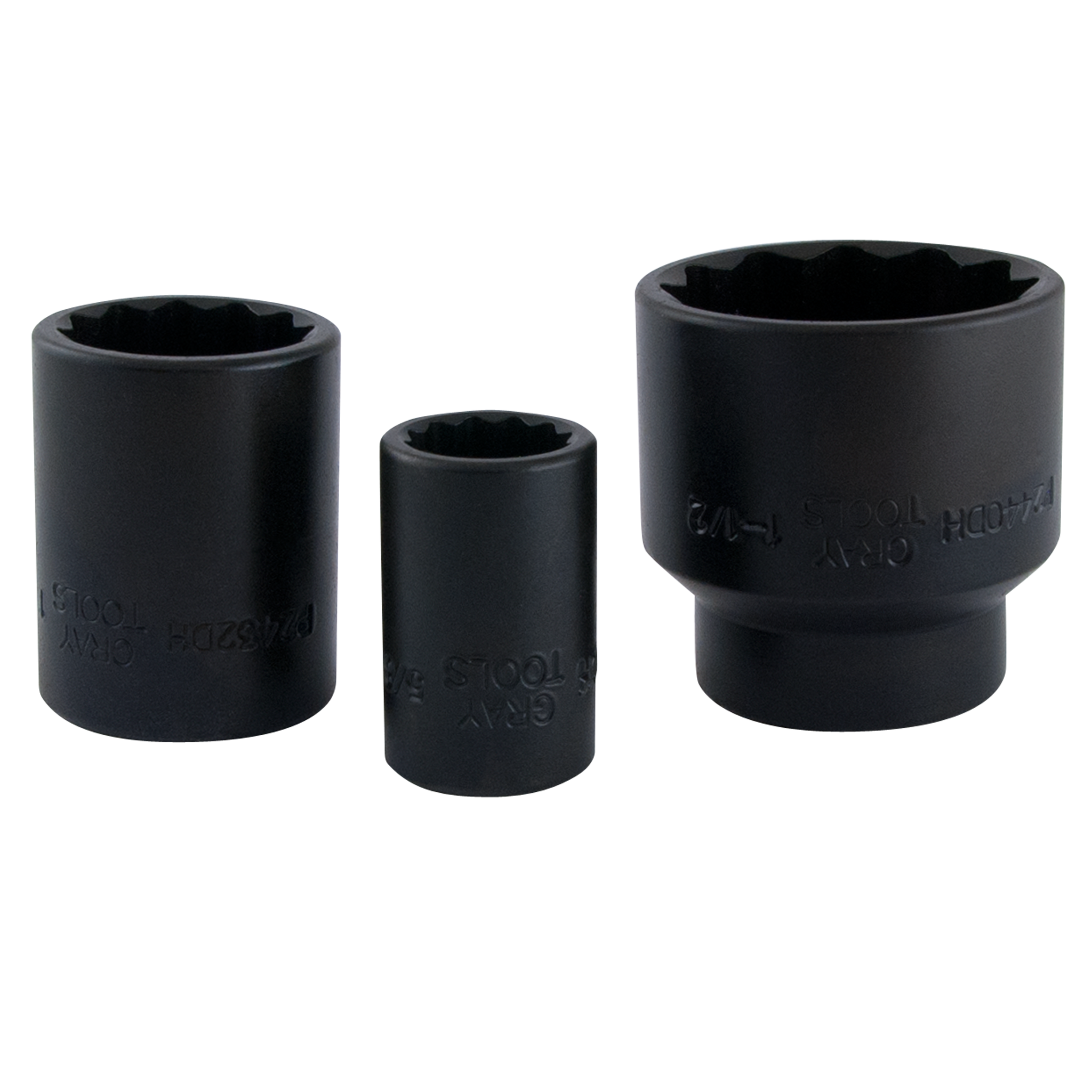 1/2" Dr. 19 Piece 12 Point Standard SAE Impact Socket Set