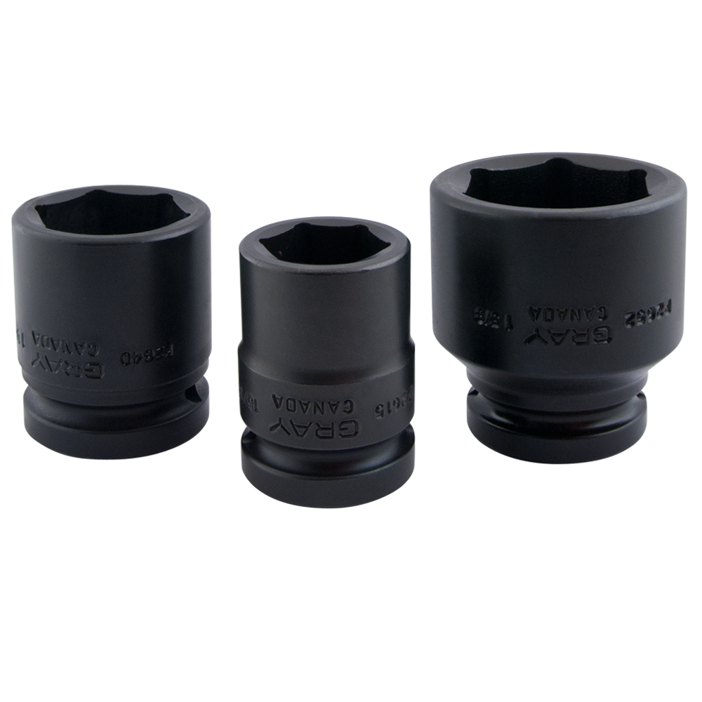3/4" Dr. 10 Piece 6 Point Standard SAE Impact Socket Set