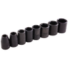 3/8" Dr. 8 Piece 6 Point Standard SAE Impact Socket Set