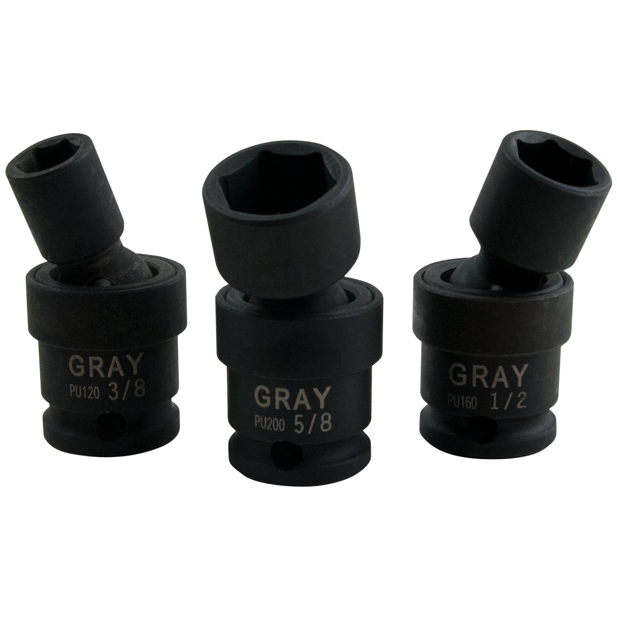 3/8" Dr. 5 Piece 6 Point SAE Impact Universal Joint Socket Set