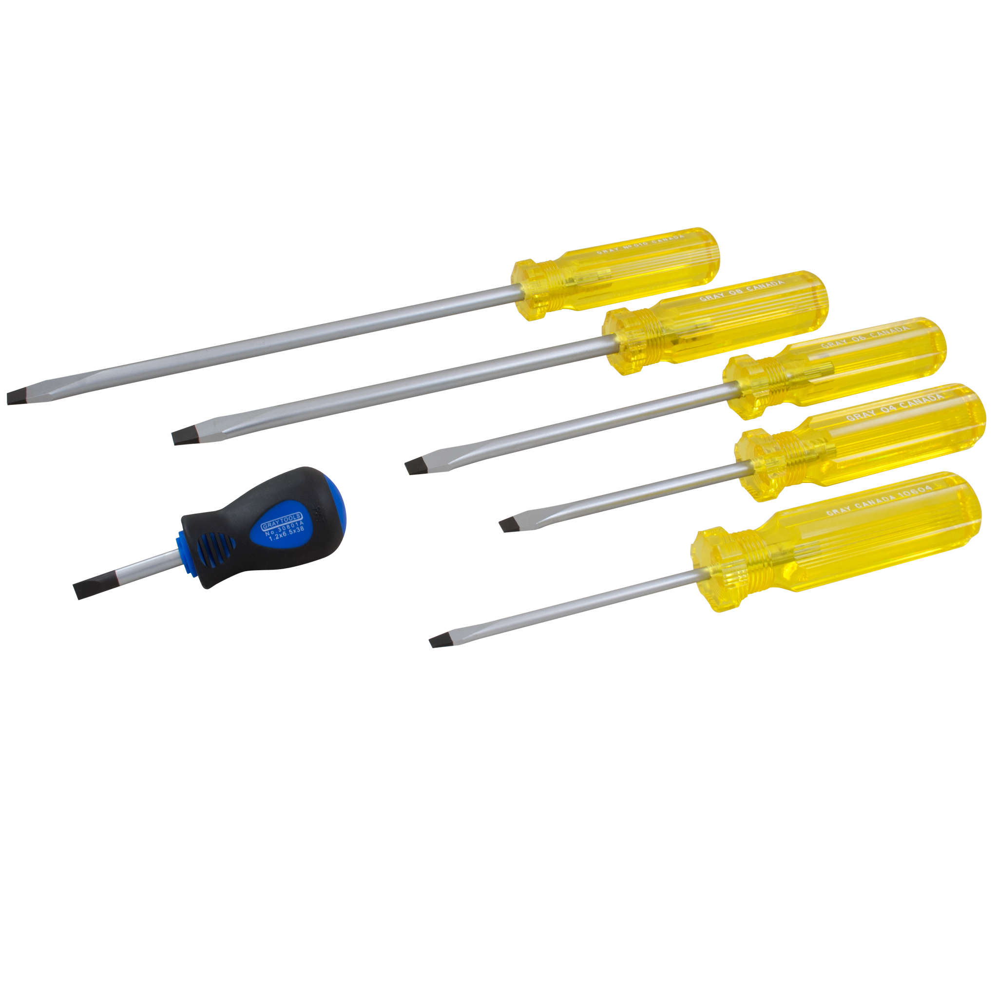 6 Piece Slotted Screwdriver Set
