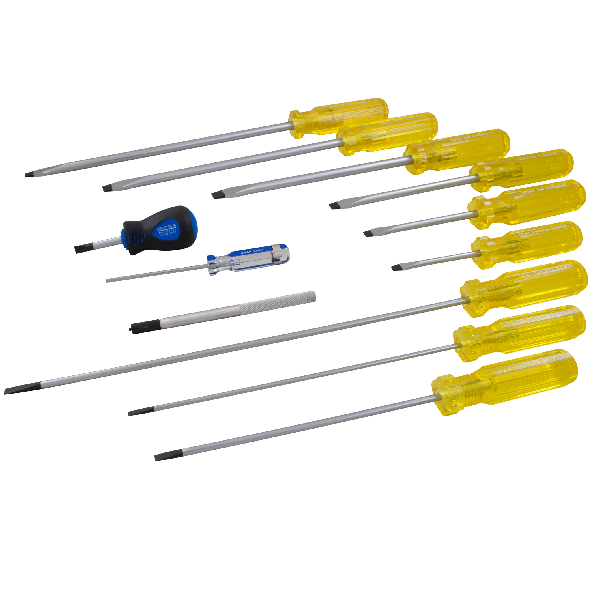 12 Piece Slotted Screwdriver Set