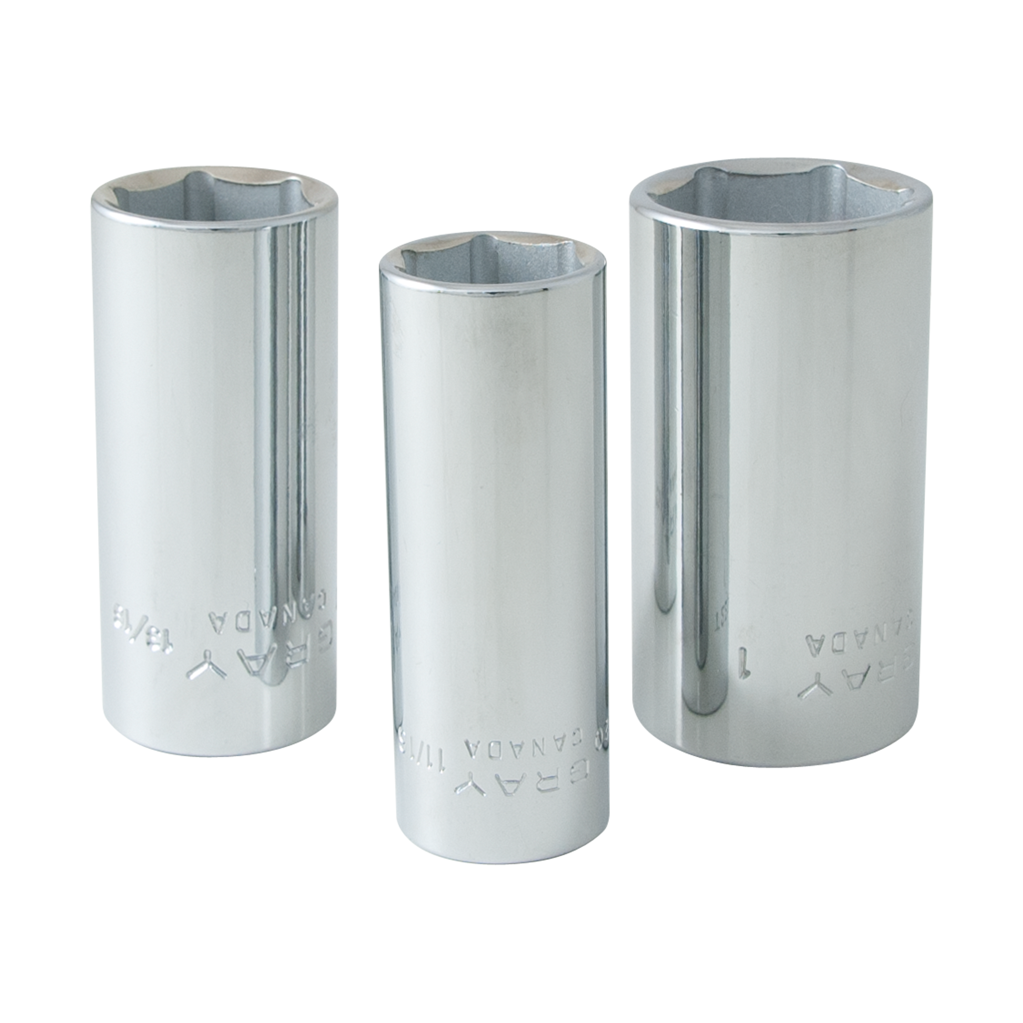 3/8" Dr. 11 Piece 6 Point Deep SAE Socket Set