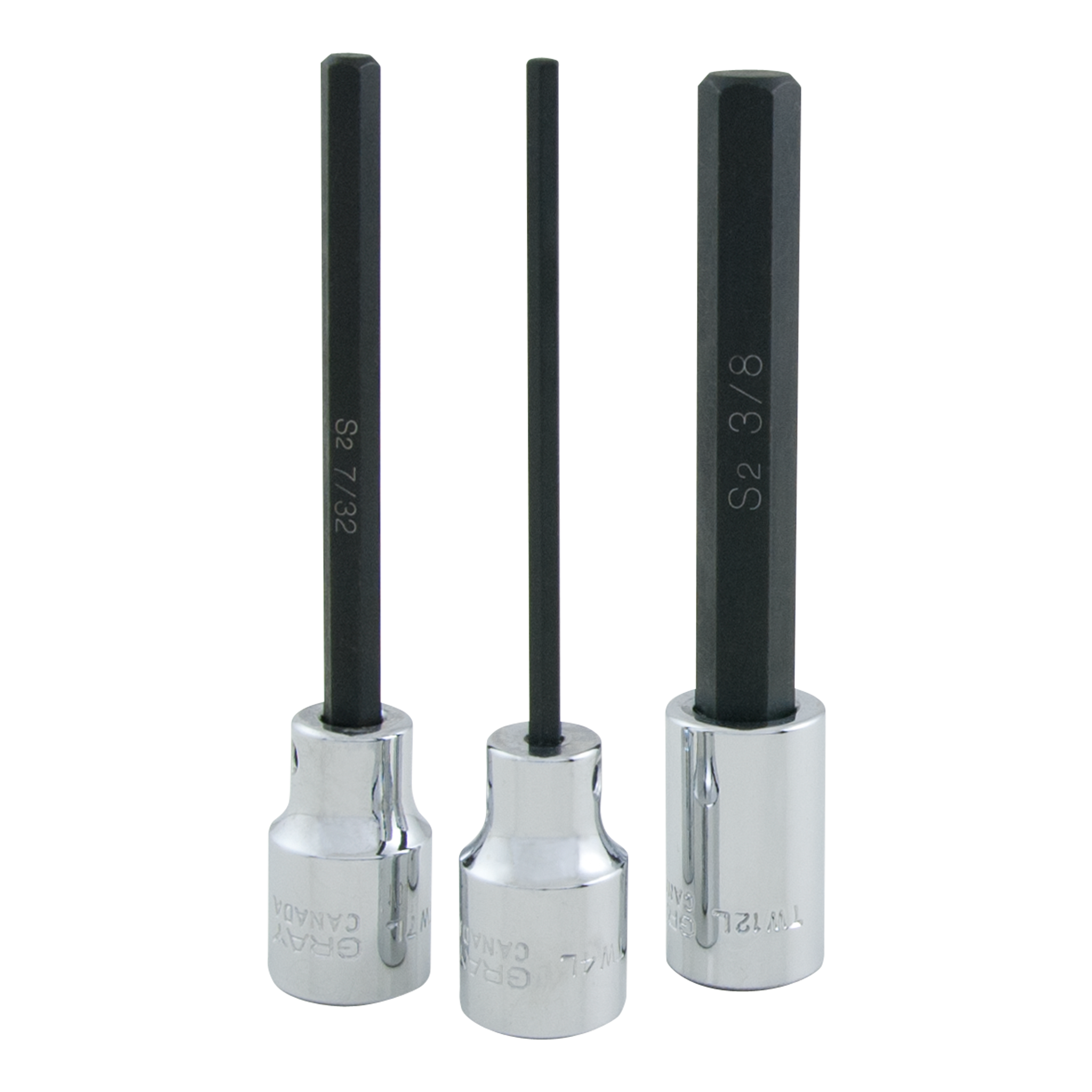 3/8" Dr. 7 Piece SAE Extra Long Hex Head Socket Set