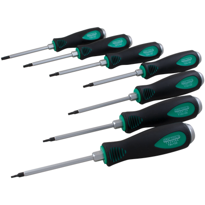 7 piece heavy duty comfort grip torx screwdriver set
