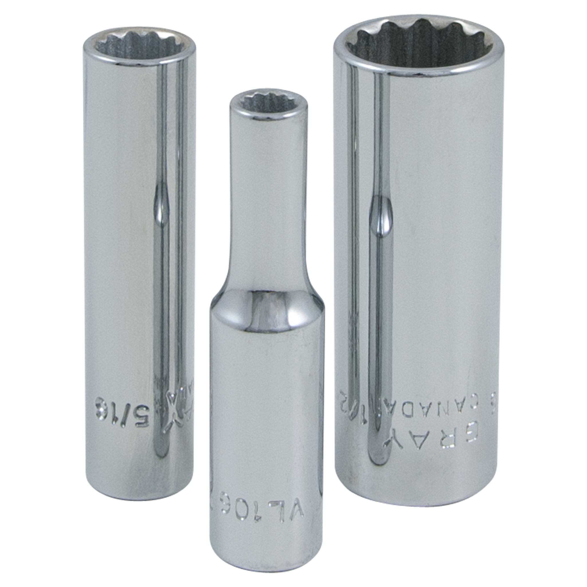 1/4" Dr. 10 Piece 12 Point Deep SAE Socket Set